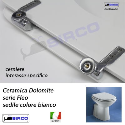 Coprivaso sedile wc per vaso Fleo bianco ceramica Dolomite