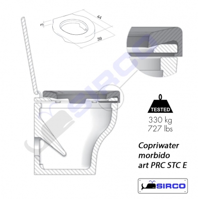 Copriwater morbido anatomico, Alzawater