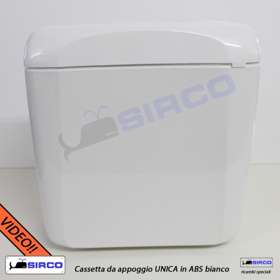 Cassetta alta di scarico acqua al wc in ceramica bianca da 10 lt universale  - Ceramiche De Paola