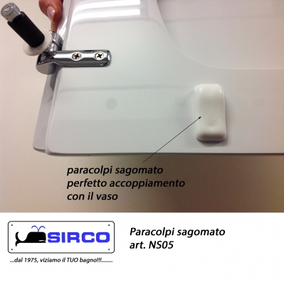 KIT 4 Pz. PARACOLPI PER COPRIVASO SEDILE WC GOMMINI DIAM. 22 mm. CON PERNO