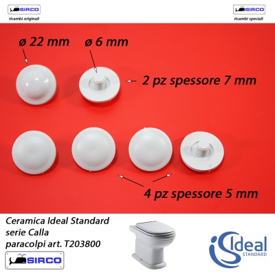 CALLA T203800 paracolpi ORIGINALI VARIANTI Ideal Standard Paracolpi Sirco  sas Arredo Bagno Biella Piemonte