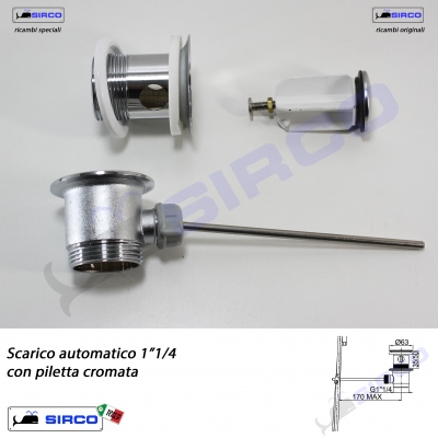 Piletta Automatica C/snodo Cromata Pesante 1