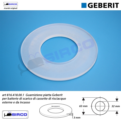 816.418.00.1 Guarnizione piatta VARIANTI GEBERIT cassette Sirco