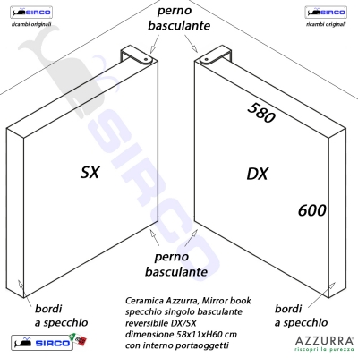 Colonna girevole a specchio Lineabeta Ciacole 8059