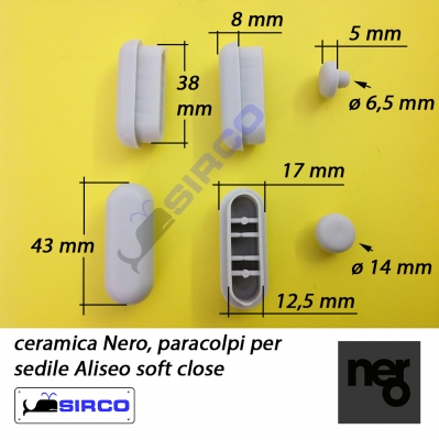 ALISEO paracolpi ORIGINALI VARIANTI Nero paracolpi Sirco sas Arredo Bagno  Biella Piemonte