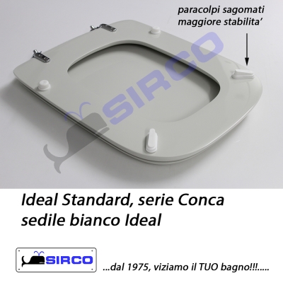 PARACOLPI PER SEDILE WC CONCA IN NYLON COLORE BIANCO