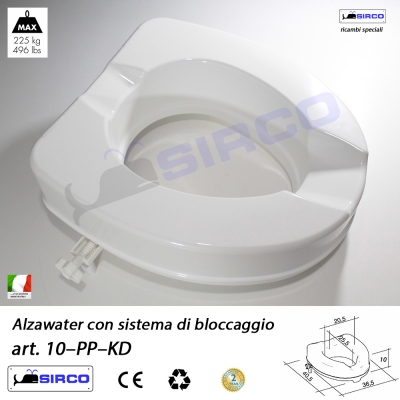 Copriwater morbido anatomico, Alzawater