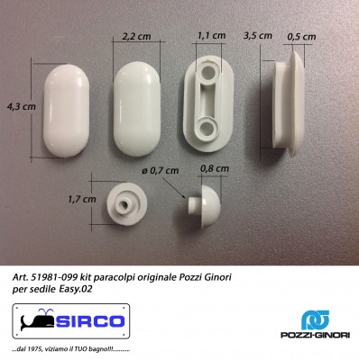 EASY.02 art. 51981 Paracolpi ORIGINALI VARIANTI Pozzi Ginori paracolpi  Sirco sas Arredo Bagno Biella Piemonte